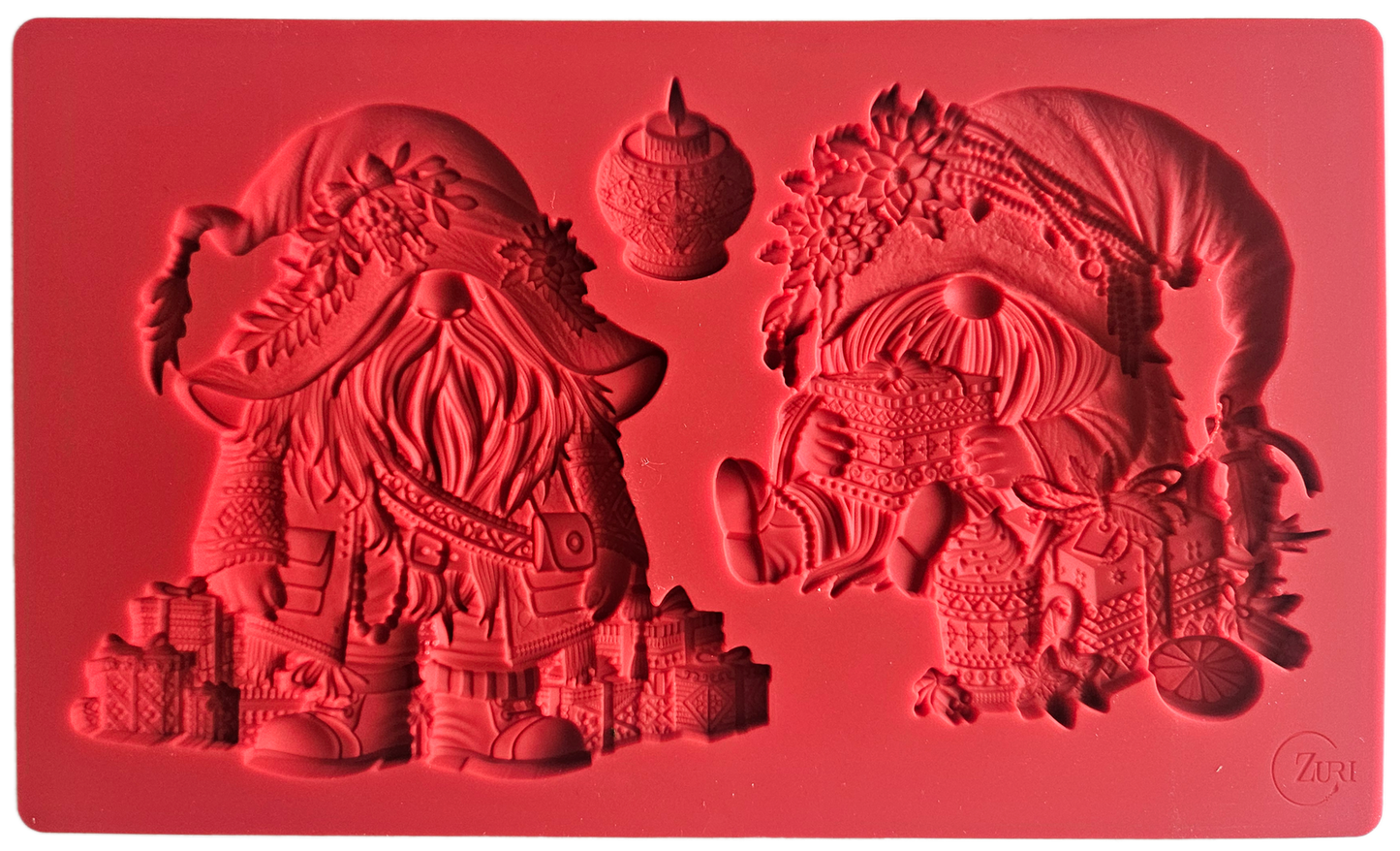 Bohemian Christmas Gnomes silicone mold by Zuri Designs