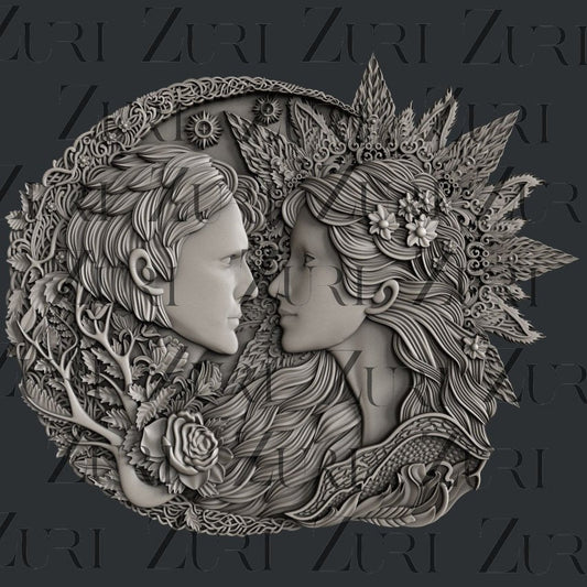 Celestial Lovers silicone mold by Zuri Designs